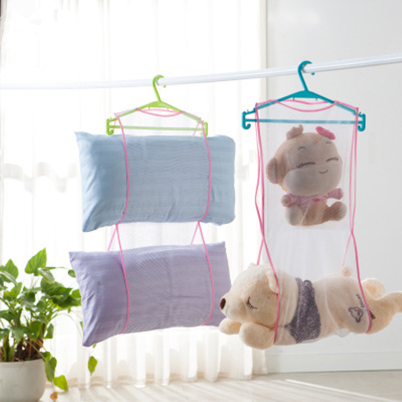 Drying pillow artifact Multi-function pillow clip Drying pillow rack Balcony outdoor clothes rack drying net drying pillow special shelf