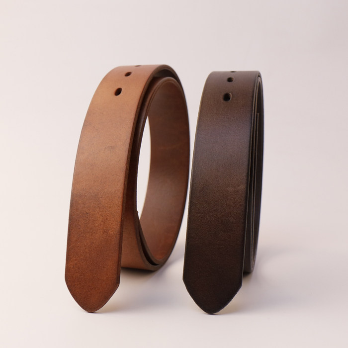 New Products Italy Dyeing Leather Strap With Holes Headless Men's Belt Han Version Fashion Tide Men's Head Layer Cow Leather