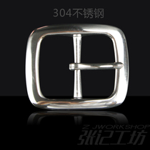 Hot sale Zhang Ji workshop mens belt buckle head stainless steel pin buckle layer belt accessories pants head clip faucet