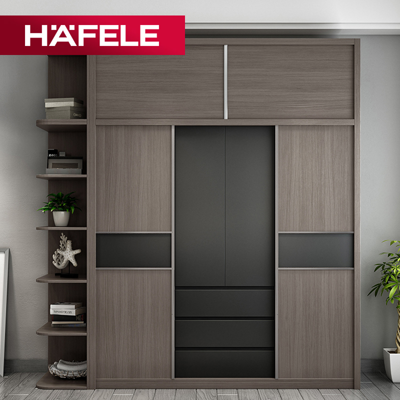 German Heifole HAFELE concealed moving door hanging wheel wardrobe with damping buffer roller moving door lifting pulley