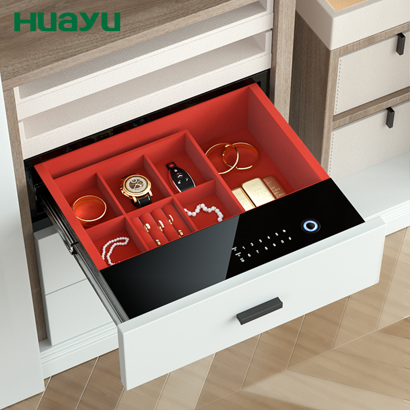 Painting Woo Drawer Fingerprint Safe Home Safe Touch Screen Hide Wardrobe Password Small Home Safety-deposit Box