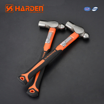 Germany Hampton industrial grade two-color package plastic handle round head hammer Carbon steel hammer Wooden handle iron hammer round head hammer
