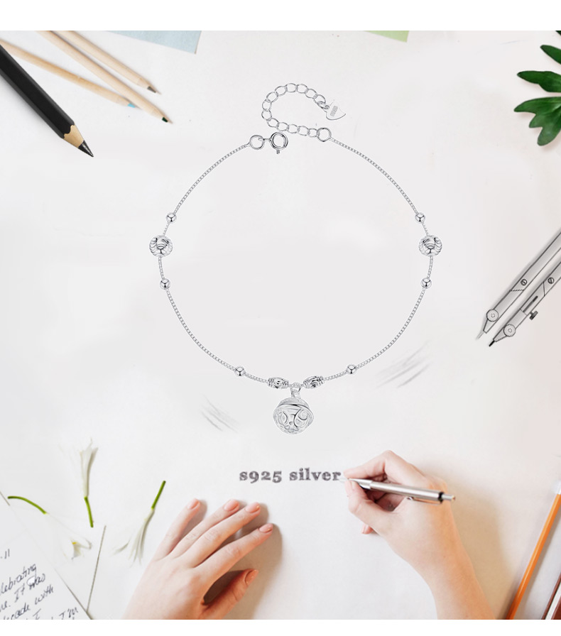 2019 chuông mới chuông chuông 925 sterling bạc vòng chân nữ phiên bản Hàn Quốc của sinh viên thời trang gợi cảm đơn giản Sen có tiếng nói lắc chân nữ pnj