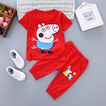 Female childrens foreign style 1 year old vest clothes 6 childrens clothing Summer 3 baby 4 children 5 years old 2 girl suit tide