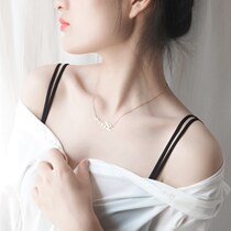 One-word collar beautiful back female invisible shoulder strap Joker sexy non-slip wide underwear transparent strap accessories bra summer