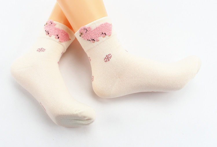 W6 Bít tất Bít tất Phụ nữ Han Cotton Bít tất Đại học Mùa đông Gió ấm Làm lạnh Lạnh Tất vớ nam Hàn Quốc tất cao cổ nam