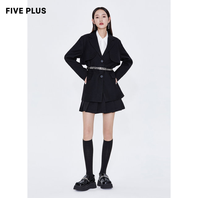 FIVEPLUS ຂອງແມ່ຍິງລະດູຫນາວ woolen windbreaker suits ການເດີນທາງຂອງແມ່ຍິງ woolen jacket temperament