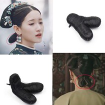 2018 ancient costume Qing Dynasty palace hit drama Yanxi Palace same style wig flag head swallowtail imperial concubine queen flag head