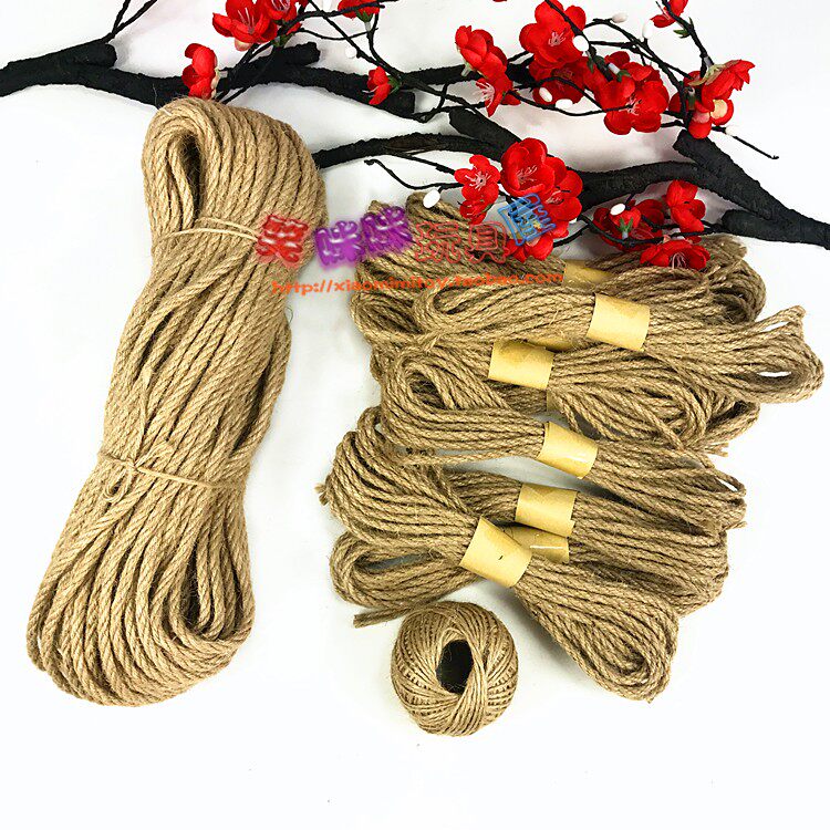 Nursery Handmade DIY Make Material Accessories Home Hemp Rope Arrangement Decoration Photo Clip Rope Vase wrap