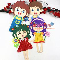 Kindergarten decoration environment layout materials character three-dimensional wall stickers foam Boys and Girls cute children wall stickers