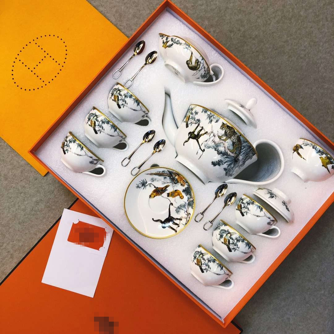 Equatorial jungle 15 tea set with spoon