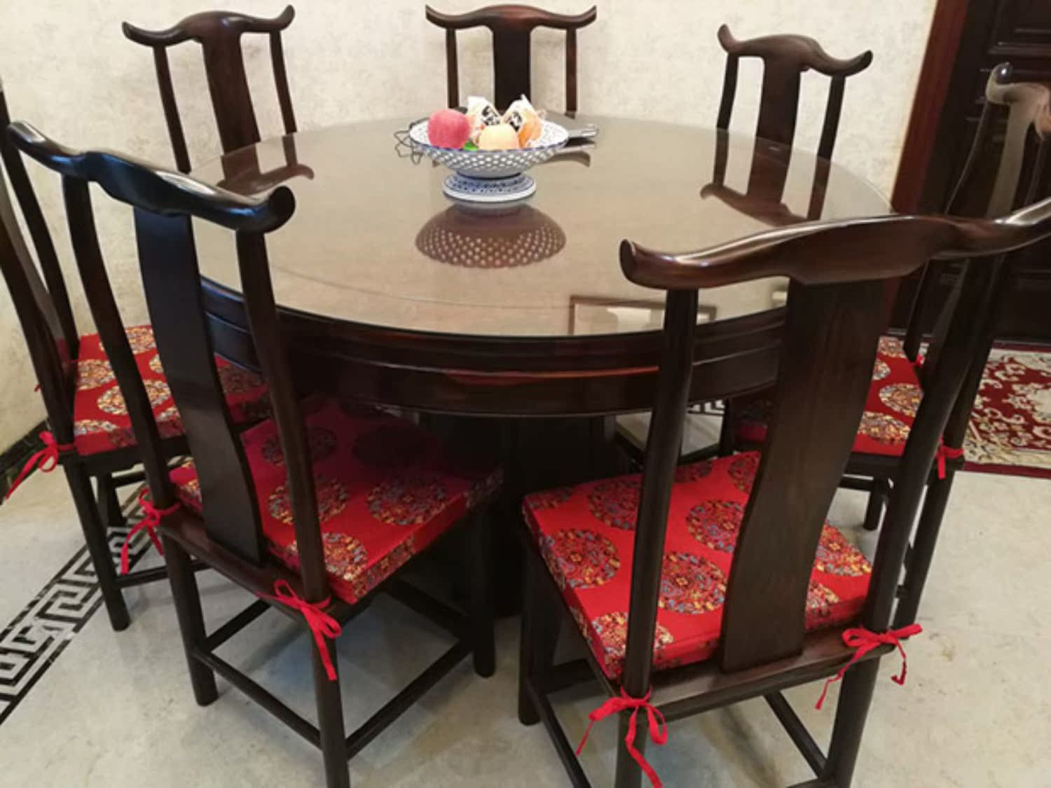 Mahogany ghế đệm ghế ăn đệm tùy chỉnh Trung Quốc sofa đệm bao gồm cổ điển rắn đồ gỗ ghế pad phân vòng trượt thảm trải ghế gỗ mùa đông