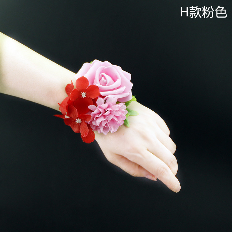 Creatives Wedding Wedding Wedding Celebration Items Han Style Bridal Bridesmaid Wrist Flowers Dance Sisters Group Hands Floral Girlfriends H