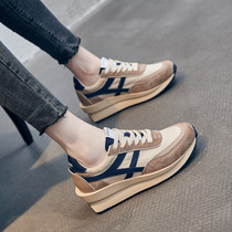 Attracting the spotlight showing off your long legs ~ daddy shoes for women ins trend versatile thick-soled platform shoes sports Forrest Gump shoes with velvet