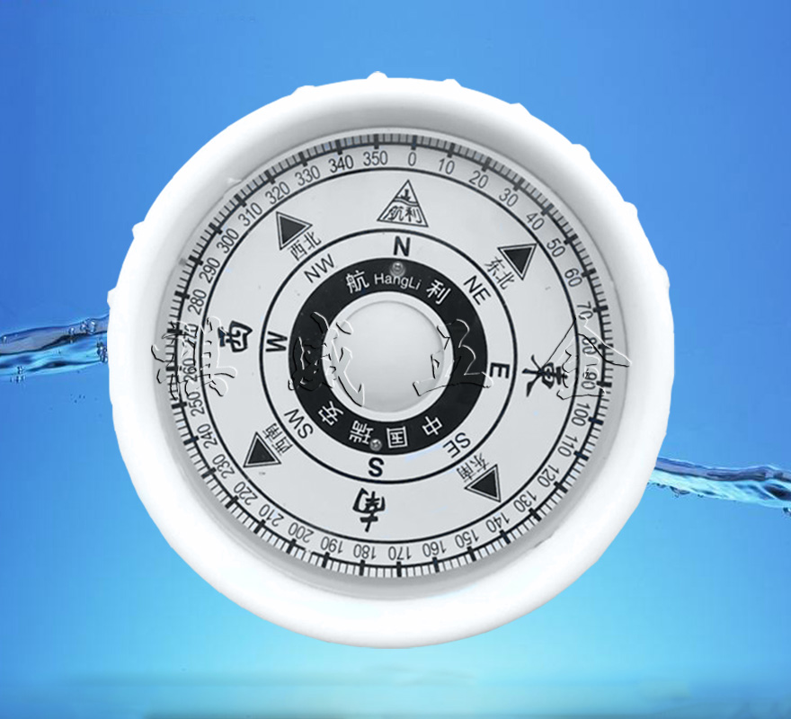 The large household marine compass shockproof waterproof can be connected to 12V electric luminous shiny magnetic compass Luo Geng