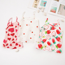 Childrens silk camisole girls baby silk T-shirts childrens tops summer thin childrens clothing baby pajamas