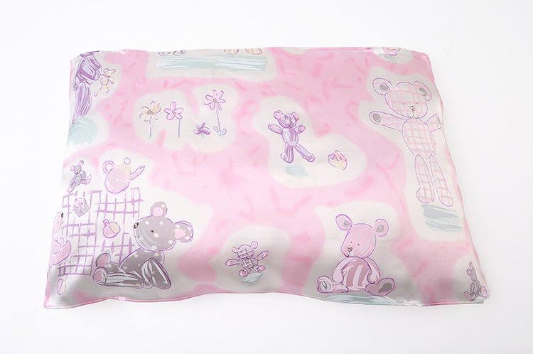 Lụa crepe satin gối cartoon bé trẻ sơ sinh da thân thiện với in lụa tinh khiết gối Four Seasons trẻ em ngủ - Khăn gối vỏ gối anime