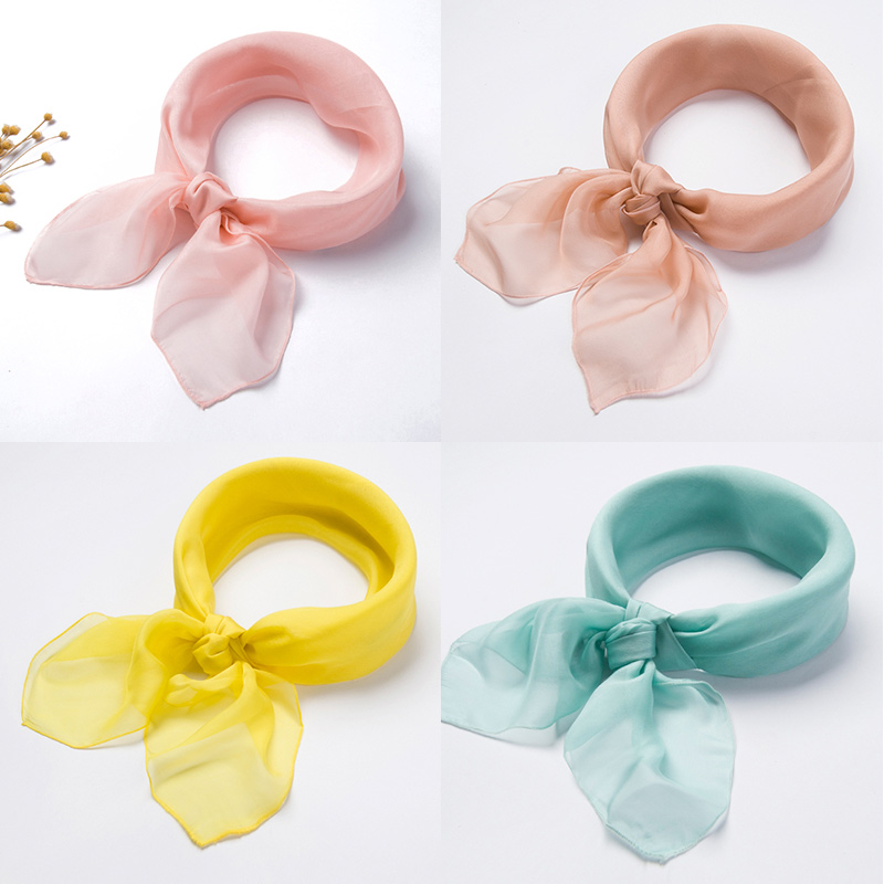 Infant children's thin silk scarf baby mulberry silk scarf girl scarf scarf boy newborn square scarf 40