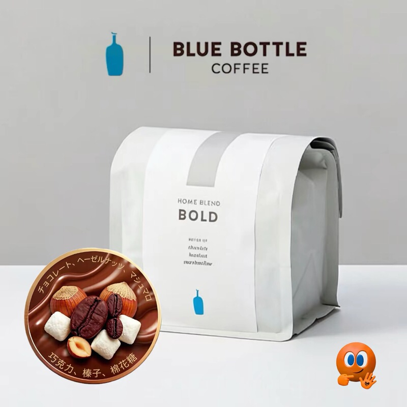 Japanese Domestic Version of Bluebottle Bold Rich Coffee Beans, Medium-Dark Roasted Blend, Espresso Beans