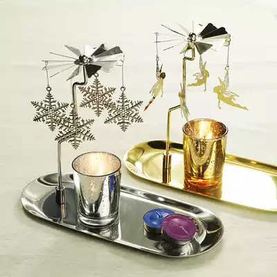 Dream rotating Candlestick walk kerosene lamp scented candle European romantic candlelight dinner props Cup diptyque