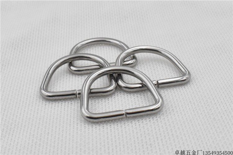 304 stainless steel metal DIY material Hardware luggage accessories D - ring semicircular D - cylinder package buckle
