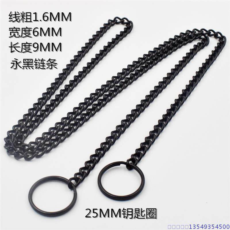 Black Fluorescent Light Pendant Chain Wrap Package Decoration Chain Pendant Metal Iron Chain Advertising Chain 1 6 Wire Electroplating Swimming Black
