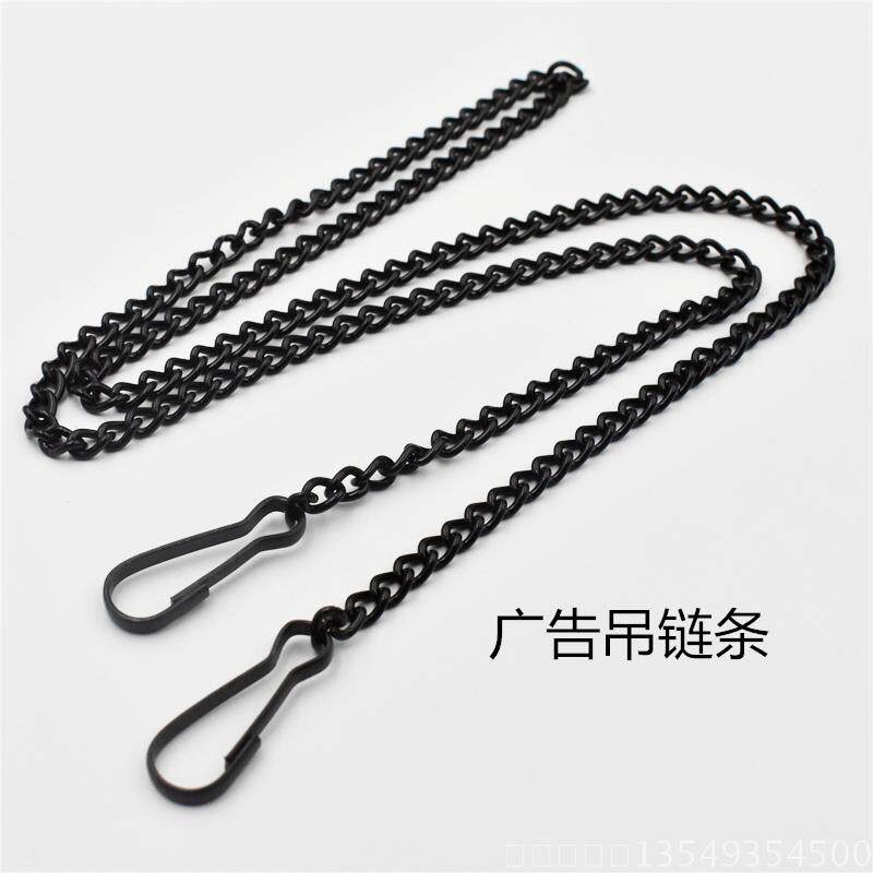Black Fluorescent Light Pendant Chain Wrap Package Decoration Chain Pendant Metal Iron Chain Advertising Chain 1 4 Wire Electroplating Swimming Black 