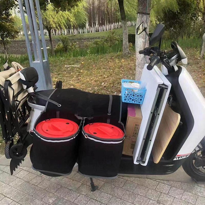 Wear-Resistant Storage Insulated Bucket Bag, Wear-Resistant Motorcycle Tail Canvas Bag, Bucket Bag with a Diameter of 32cm