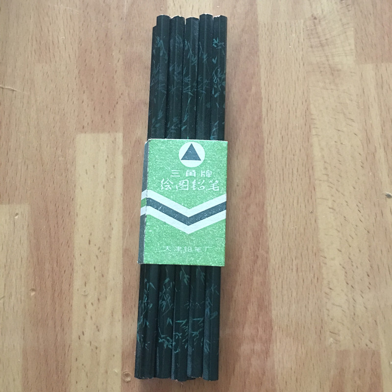 Triangle brand drawing pencil student exam pencil B 2B pencil Tianjin triangle brand writing practice pencil