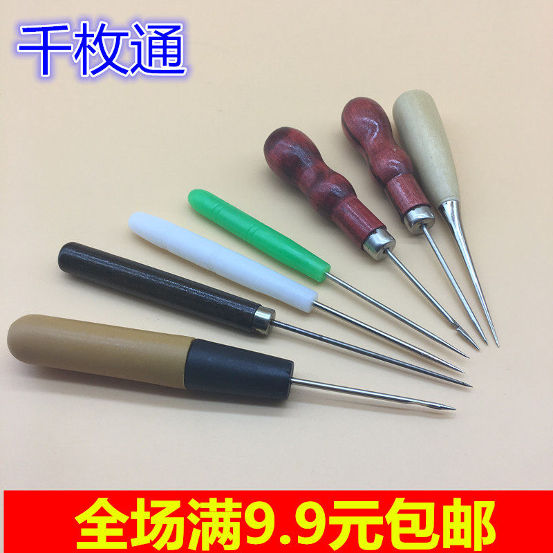 one thousand pieces of pass shoe cone hook cone handmade DIY tool puncher solid wood metal cone with hook with hole leather tool