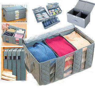 Bamboo Charcoal 65L Storage Storage Box Large Clothes Organizer Pack Clothes Luggage Moving Bag Quilt Storage Bag