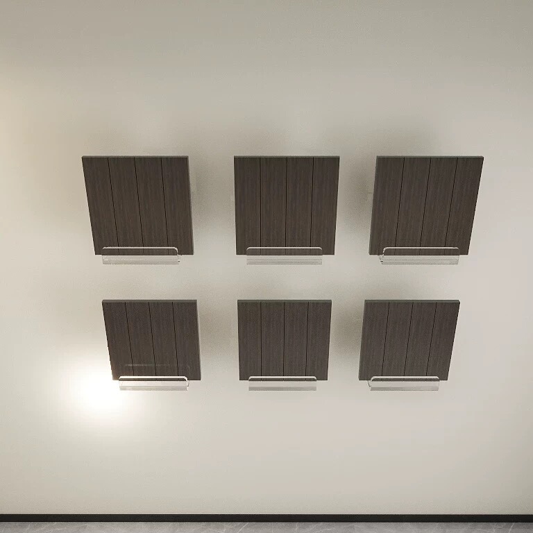 Acrylic Display Rack for Tile Samples, Color Swatches, and Wall-Mounted Wooden Floor and Stone Sample Storage Rack