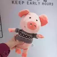 Серый свитер круглый ухо свинина