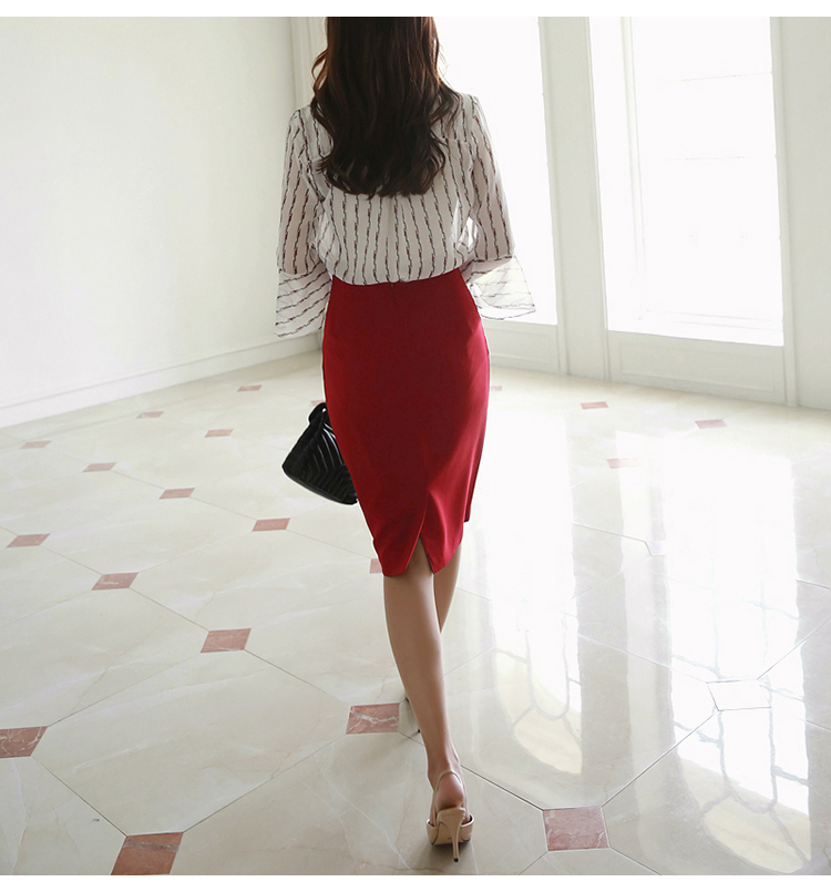 Váy một bước túi hông váy nữ mùa xuân và hè mới chuyên nghiệp váy váy dài đoạn không bom OL eo cao nửa váy nữ - Váy chân váy dạ tweed
