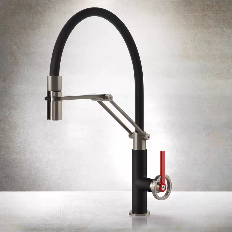 Gessi Same Model Retro Mechanical Arm Faucet Three-In-One Water Purification Rotating Pull-Out Kitchen Hot and Cold Faucet