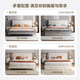 Quanyou Home Furnishing Modern Simple 1.5 Meter Single Bed Master Bedroom Storage Leather Art Soft Package King Bed 1.8 ແມັດ 126356