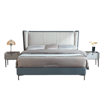 Quanyou Home Fabric Bed Minimalist Modern Simple Technology Fabric Bed Master Bedroom Double Soft Covered Large Bed Furniture 105310