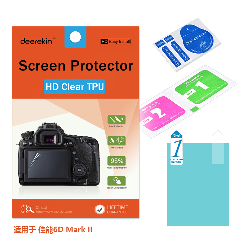 Deerekin Canon 6D screen film EOS R RP 7D2 7D 7D 6D2 Mark II high through protective film