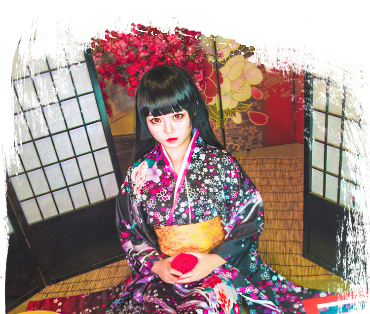 Cô gái địa ngục yêu COS quần áo nhỏ tình yêu Sangha cosplay trang phục nữ Zhen tay áo kimono đầy đủ tóc giả cosplay pokemon
