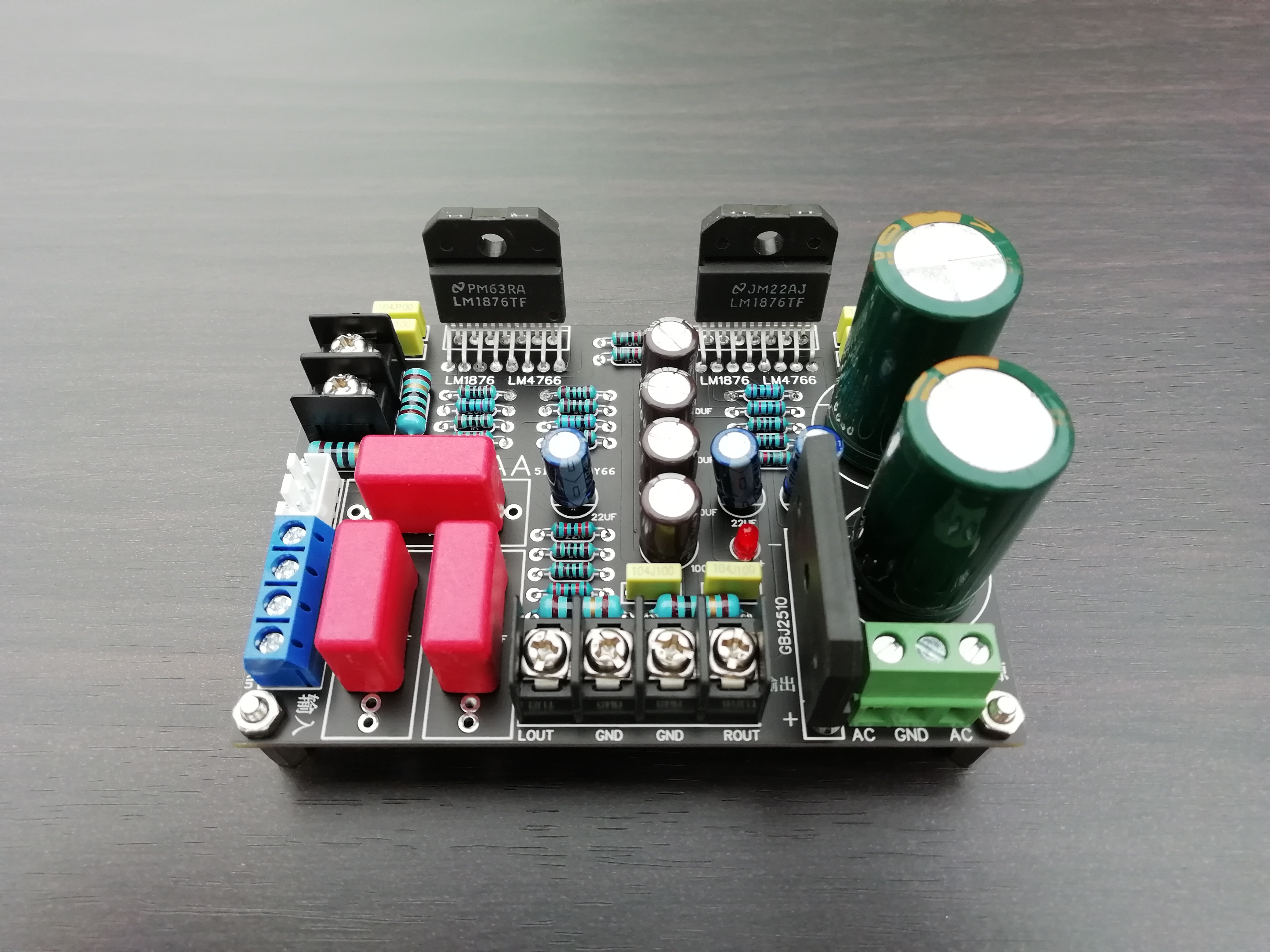 LM1876 three-track 2 1 power amplifier board finished plate is more beautiful LM1875TDA2030TDA7265