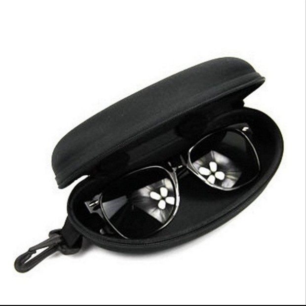 Wholesale Glasses Case Zipper Case Color Black Hook Sunglasses Case Sunglasses Case