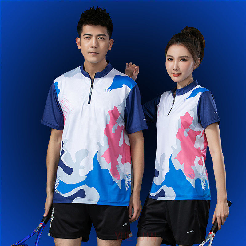 Speed Dry Badminton Suit Suit Men And Women Short Sleeve T-shirt Customised Volleyball Jersey Shorts Table Tennis Clothes Imprinted tennis clothes