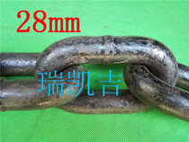 Iron Chain Super Coarse Iron Chain Negative Heavy Chain Fitness Chain Drag Ground Chain 28mm Guard Rail Chain Anchor Chain Lift Chain