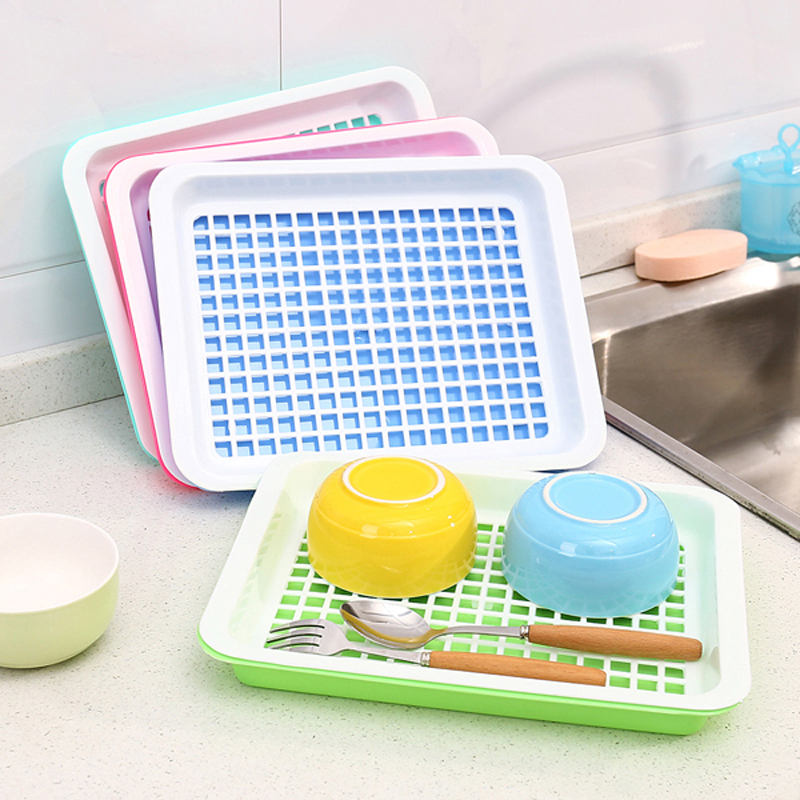 Modern double drain tray Living room cup tray Creative kitchen cup tray Tea tray Household fruit tray