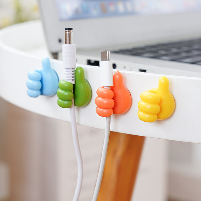 Hook thumb data cable universal cable organizer ຫໍພັກນັກສຶກສາ traceless traceless punch-sticky hook desktop storage storage fixed