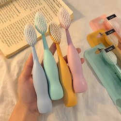 Jumbo Soft Bristle Toothbrush for Adults Home Use Couple Wide Head Cleaning Large Head Toothbrush for Women cute Korea Hit Style