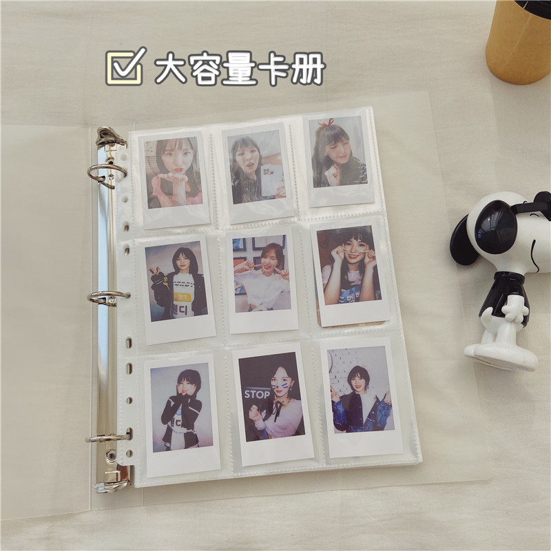 South Korea Ins Brief Transparent Loose-leaf Photo Book Pursuit of Star-Photograph Business Card Album Small Card Intake of large capacity card Book