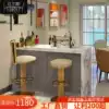 Nordic bar chair Bar chair Light luxury fashion bar chair Bar stool Lifting rotating backrest high stool Net red bar stool