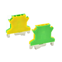 Yellow-green ground terminal USLKG2 5-3-5-6-10-16 square PE card rail UK2 5B ground terminal