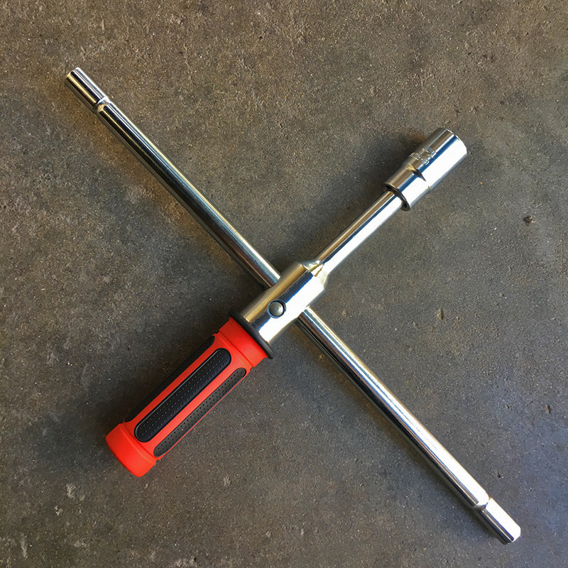 Car Tire Wrench L Type Universal Socket Wheel Hub Screw Plate Cross Labor Saving Tire Changer Tool